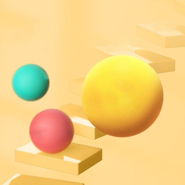 PU-boll Lättvikt Rolig Bouncy Mute Mjuk Boll Mjuk svamp Bouncy Baby Ball för Hemmaskolan Lekplats Gul