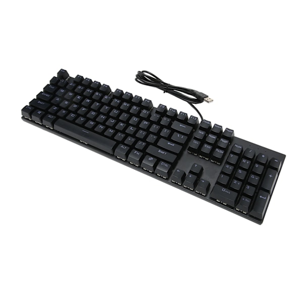 104 Tangenter Mekaniskt Tangentbord med Blå Brytare 28 Bakgrundsbelysningslägen Dubbelfärgsinsprutning RGB Gaming Tangentbord för Windows för OS X
