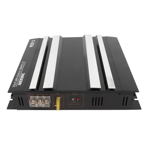 Bilförstärkare 2 Kanal 3800W 90dB Känslighet Aluminiumlegering Snabb Värmeavledning Ljudförstärkare