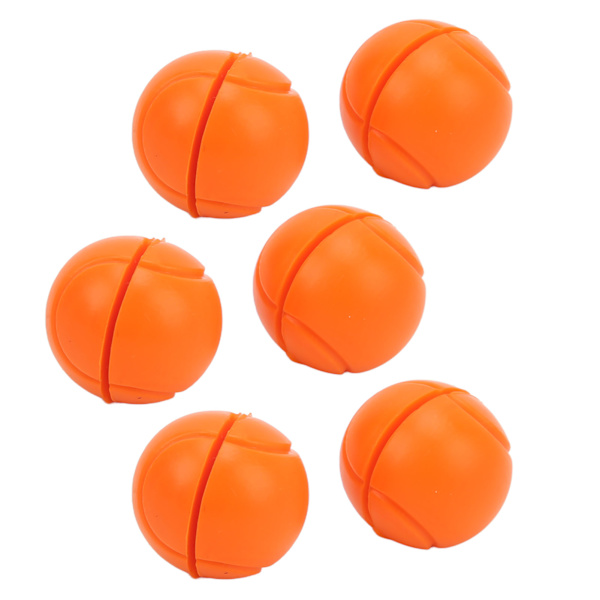 6 stk. Tennisracketdæmpere Silikone Støddæmpere Tennisboldformet Racket Vibrationsdæmper til Udendørs Sport Orange