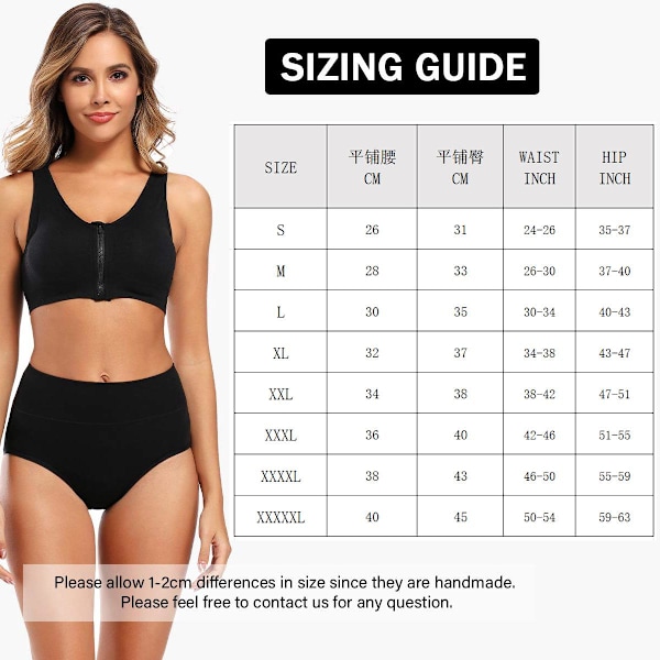5 stk. Ren bomull dame høy midje magekontroll truser store størrelser Skin tone XL