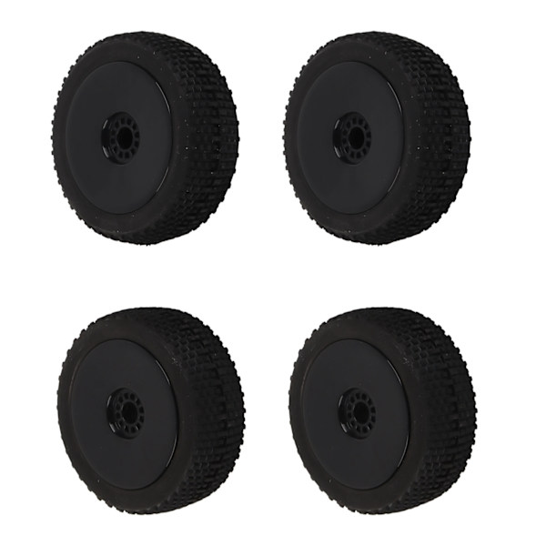 4 kpl RC-kumirenkaita, vahva pito, korkea kulutuskestävyys, joustavat 17 mm:n pyörät Redcat Blackille