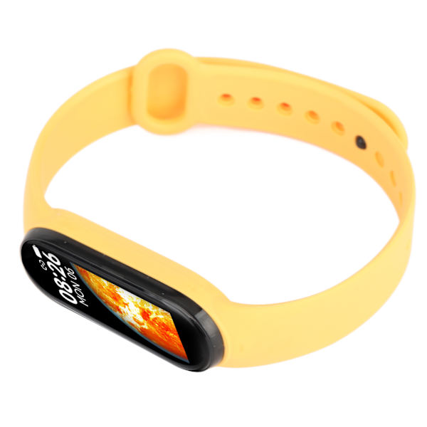 M7 Smart Armband Multifunktion Silikon Dynamisk Färg Storskärm Fitness Watch Band för Puls Sömnövervakning Gul