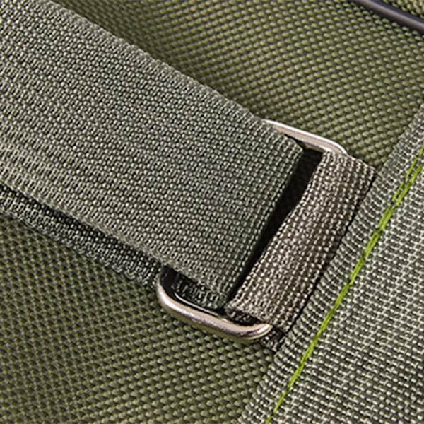 Fiskestang Etui Foldbart 1,5 m Canvas og Metal Fiskestang Taske til Udendørs Fiskegrej OD Grøn