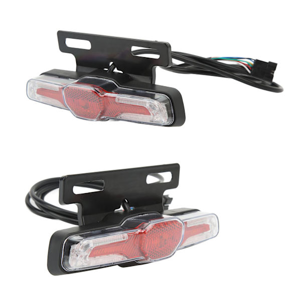 Baglygte til elcykel LED ABS natbaglys Blinklys 24‑48V til cykling