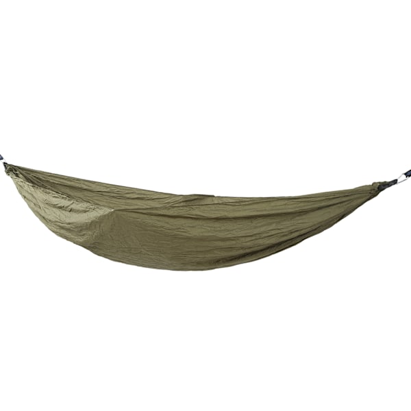 Dobbel bærbar hengekøye Hurtigtørkende campinghengekøye i nylon med trestropp for utendørs vandring Reiser Backpacking Army Green
