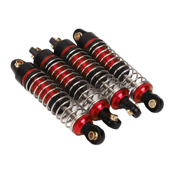 4st RC stötdämpare ersättningsdämpare i aluminiumlegering RC bildämpare för Traxxas 1/18 Röd