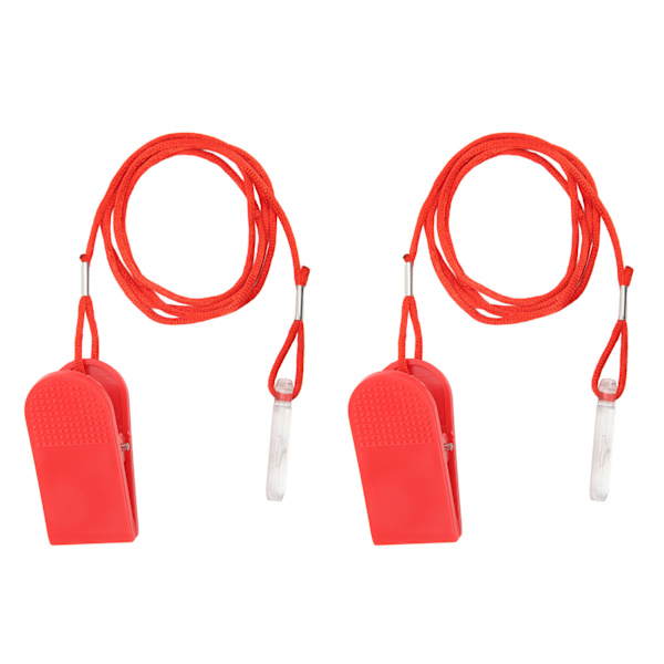 2st Löpmaskin Säkerhetsbrytare Allmänt Fitness Tillbehör Switch Key för löpband Röd