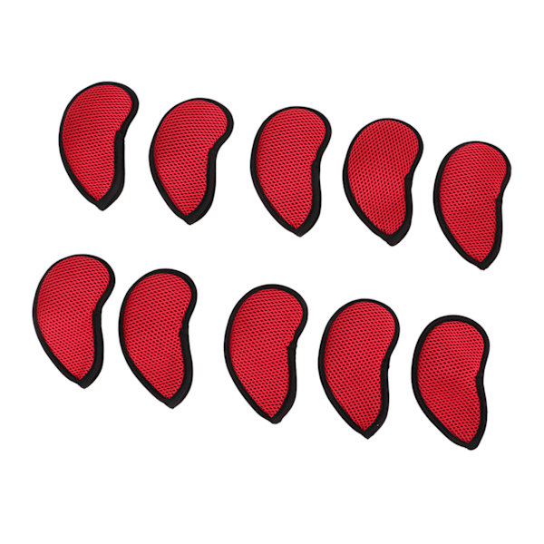 10 st Golf Iron Cover Set med siffror Vattentät Golf Head Cover Skydds Headcover för Court Exercise Röd