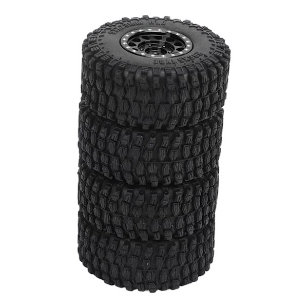4 KPL RC pyörät ja renkaat alumiiniseosta Sopii TRAXXAS 1/18 TRX4M kauko-ohjattavaan autoon musta