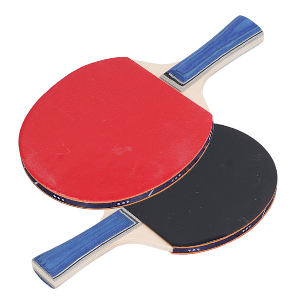 2 ketsjere 3 bolde bordtennisbat sæt med dobbeltsidede knopper i håndtryk ping pong bat sæt til indendørs udendørs spil