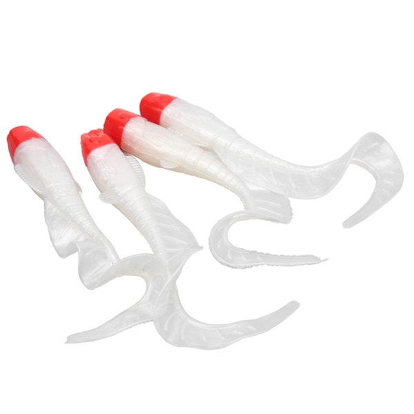 4 st Fiskedrag Simulering Fiskebete Naturtrogen PVC för sötvattensbas Mandarinfisk Röd Vit