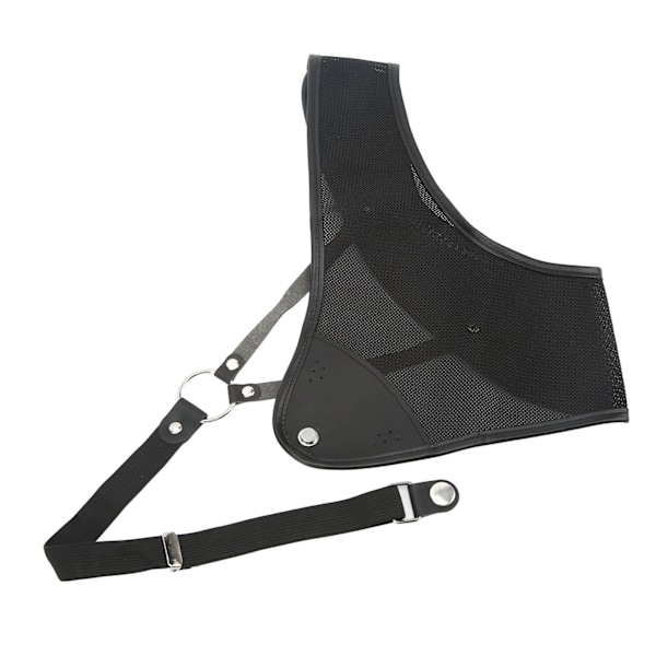 Bueskyting Brystbeskyttelse Svart PET og kuskinn Jaktbrystbeskyttelse for skyting Recurve Bow M