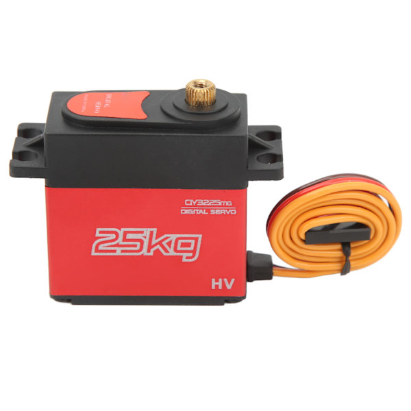 Servomotor Digital 25kg Vanntett metallgir 180° kontrollvinkel for Robot RC Bil Rød