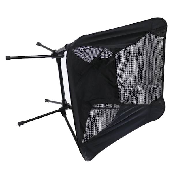 Udendørs sammenklappelig strandstol Bærbar Mesh Back Aluminium Rack Campingstol til fiskeri Sort