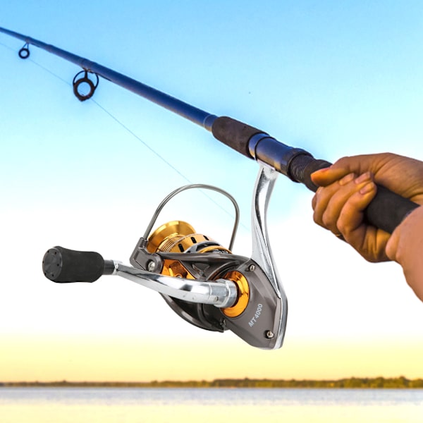 Helt metallvikbar vev med saltvattenspinnrulle Fiskeutrustning MT4000 Pistolsilver