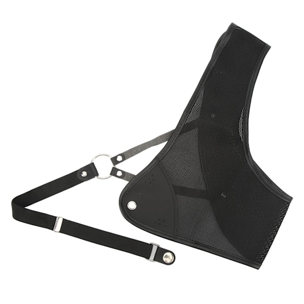 Bueskyting Brystbeskyttelse Svart PET og kuskinn Jaktbrystbeskyttelse for skyting Recurve Bow M