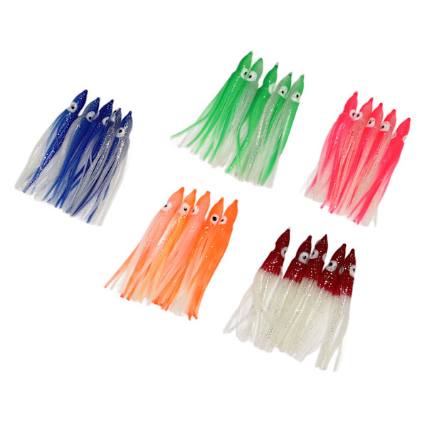 25st Fiskedrag Levande Design Silikonmaterial Bittåligt Lysande Fiskedrag för lax 10cm