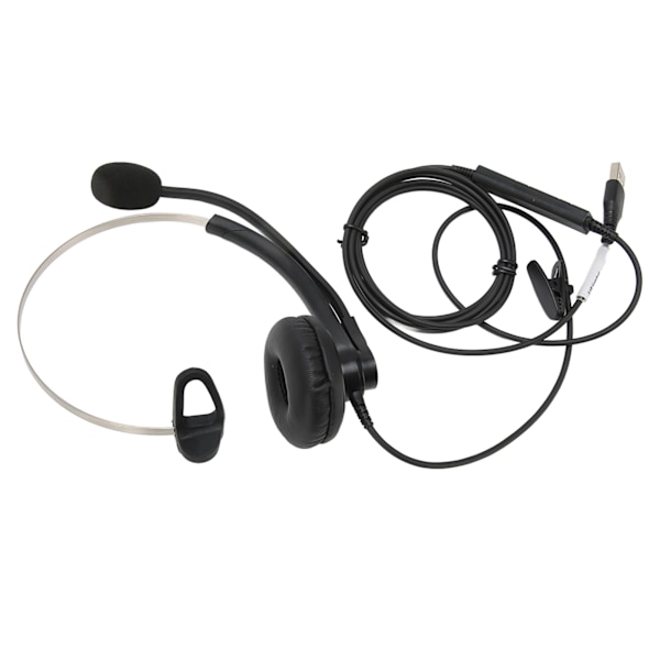 Enkelt Øre Kablet Headset Støjreducerende HD Opkald Telefon Headset til Call Center Kontor Virksomhed Online Kursus USB Interface