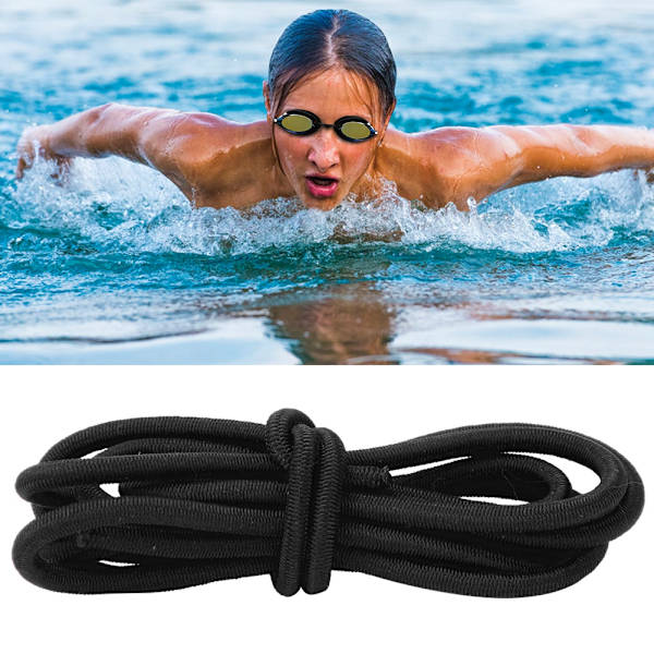 2 KPL Joustavat kumiset uimalasit Sukellus Snorkkelinaamio Hihna Johto Säädettävä nauhaköysi Musta