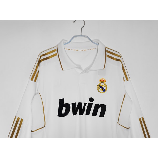 11-12 retro Real Madrid tröja träningsdräkt fotboll Legend uniform för män långärmad topp XL  (180CM-185CM)