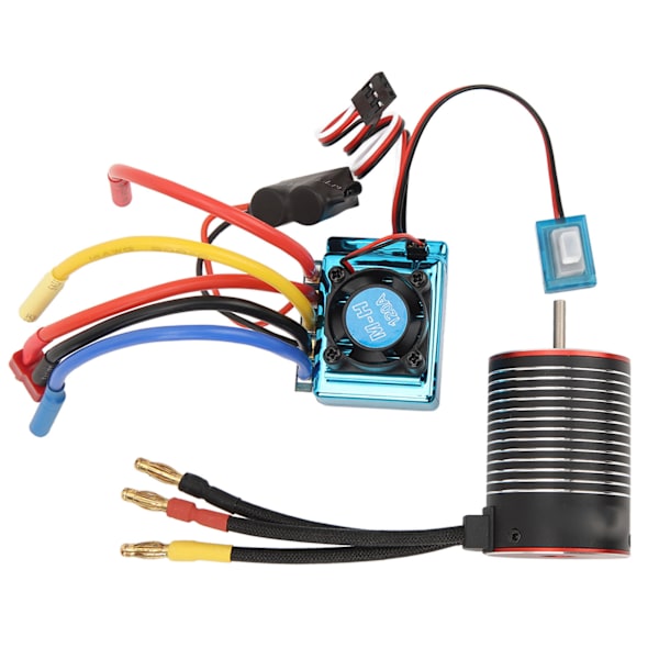 RC Harjaton Moottori ESC Set Ammattimainen Vedenpitävä Korkea Vääntö 3650 Harjaton Moottori 120A ESC Combo Set RC Autoon 4500KV
