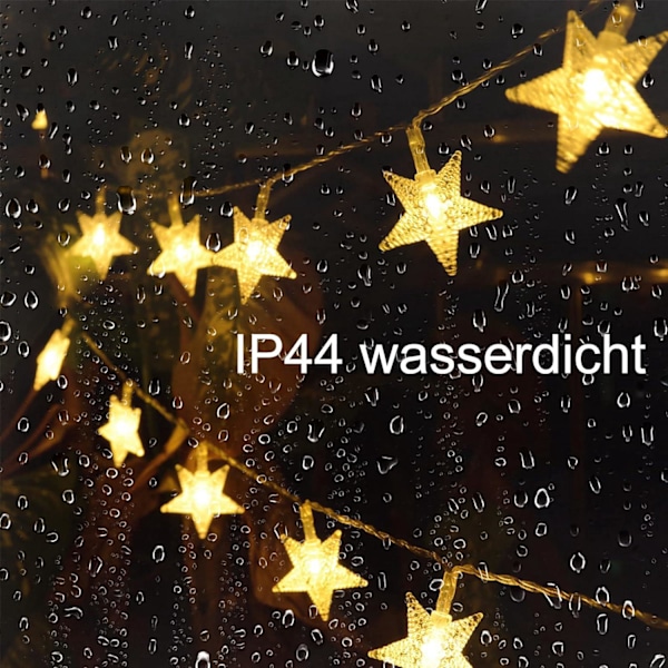 10M Varme Hvite Lyslenker med 100 LED, 8 Moduser. Vanntette og støpsel-drevne, perfekt for innendørs/utendørs fester, bryllup og festlig dekor