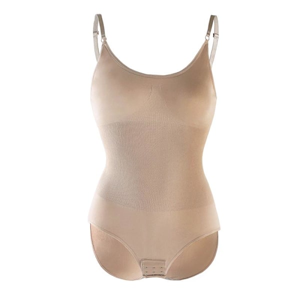 Bodysuit for kvinner, magekontroll, sexy, ermeløse topper, shapewear, kroppsformer for kvinner, justerbare spaghettistropper, tanktopp skin colour M