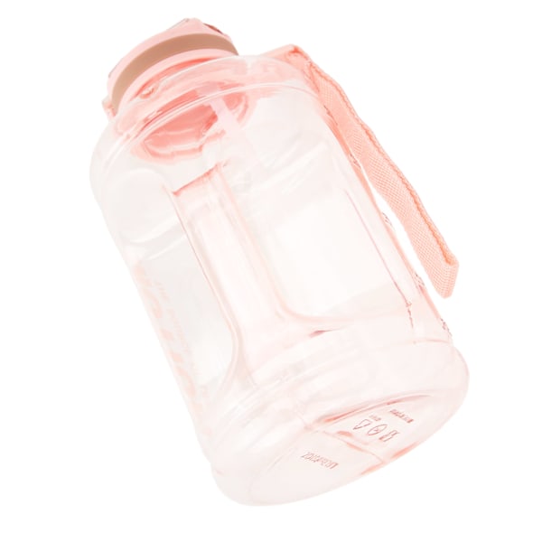 1500ml Stor kapacitet Sportvattenflaska Bärbar Våg Markering Poping Lock Halmkopp Utomhusträning Vattenförvaringsflaska Rosa