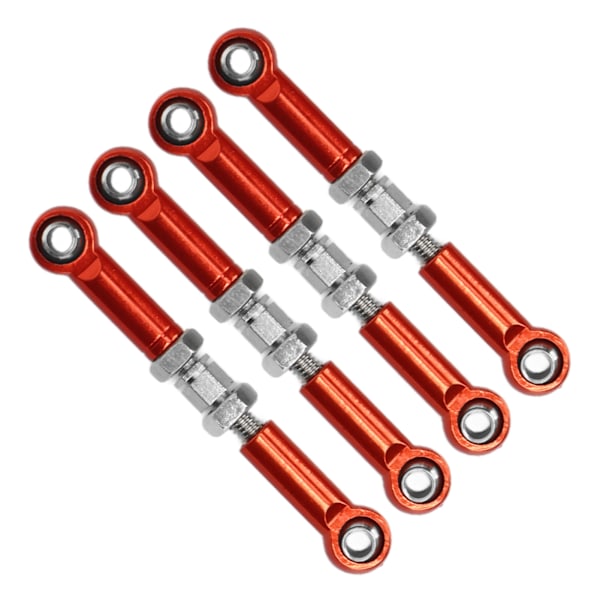 4st Justerbar Servolänkar Dragstång för FMS 1/24 för FCX24 RC Bil Hög noggrannhet Aluminiumlegering Järn RC Styrning Dragstång Röd