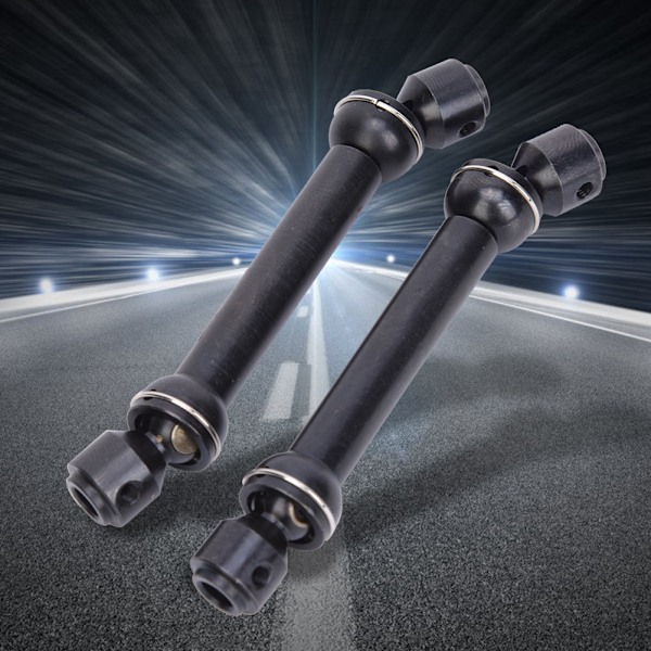 2 stk. sort metal CVD drivaksel tilbehør til Axial SCX10/CC01/D90/D110 1/10 RC bil - Sort (88-113mm)