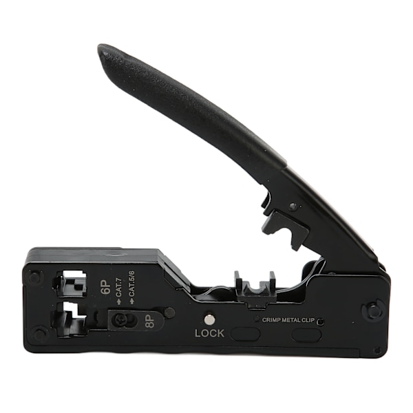 RJ45 Krympverktyg Justerbart Krympläge Säkerhetslås Ethernet Krympverktyg med Halkskydd för Cat5e Cat6a Cat7a