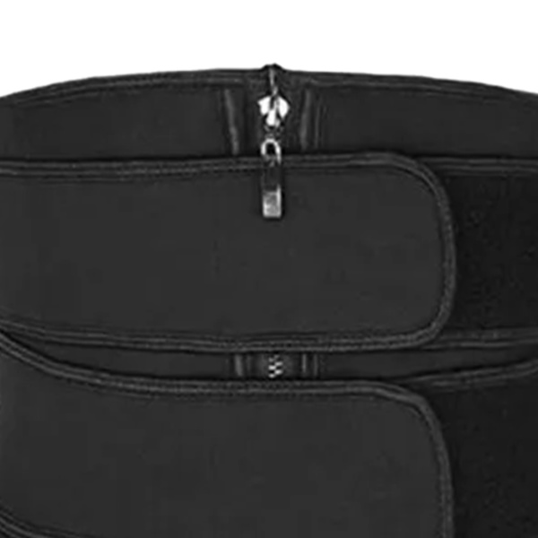 Midjeträning Polyester Dragkedja Unisex Multifunktion Midjebandage Wrap for Sports Black XL