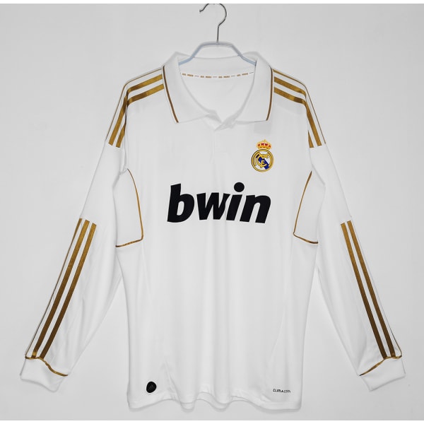 11-12 retro Real Madrid tröja träningsdräkt fotboll Legend uniform för män långärmad topp XL  (180CM-185CM)