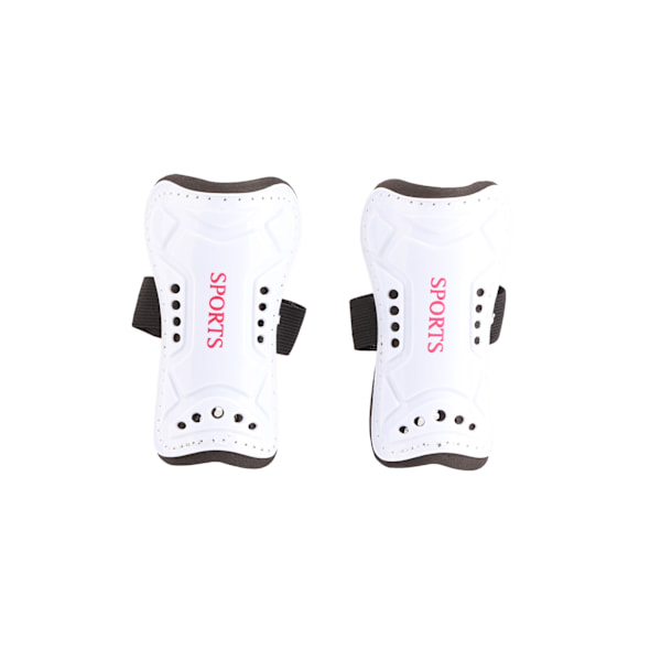 1 pari Lasten Jalkapallo Shin Guards Muovi Vahva Hengittävä Iskun Kestävä Lasten Jalkapallo Shin Guards Valkoinen