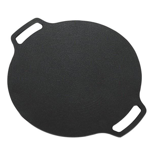 Korealainen grillipannu tarttumattomalla 6-kerroksisella pinnoitteella kaasuliedelle Pyöreä kaksoiskahvainen BBQ-grillipannu ulkoiluun, retkeilyyn 29cm/11.4in