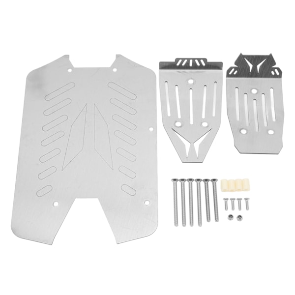 RC Skid Plate Rustfrit stål RC Chassis Armor Guard til Big Rock 1/10 RC Biler Sølv Udendørs