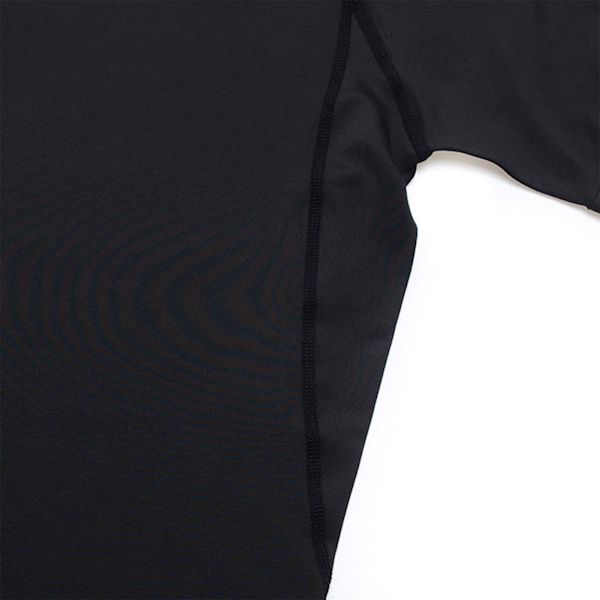 Cool Dry Kortærmede Kompressions Skjorter Sports T-shirts Toppe Atletisk træningstrøje Sort L