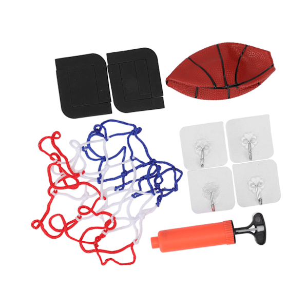 Inomhus Mini Basketball Hoop Set Transparent Free Punch Väggmonterad PVC Basket Hoop Set för barn Svart Gul