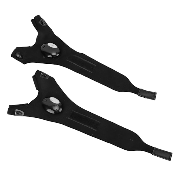 1 par LED Lommelykt Hansker Batteridrevne Halvfinger Hans Free Lommelykt Hansker for Fiske Vandring Camping Svart