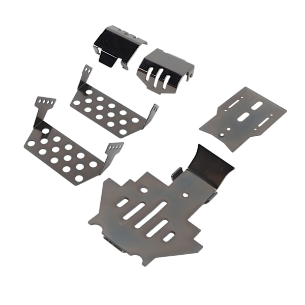 RC Chassis Armors Set Rostfritt stål Svart Chassis Armor Axle Protector Skid Plate för Traxxas