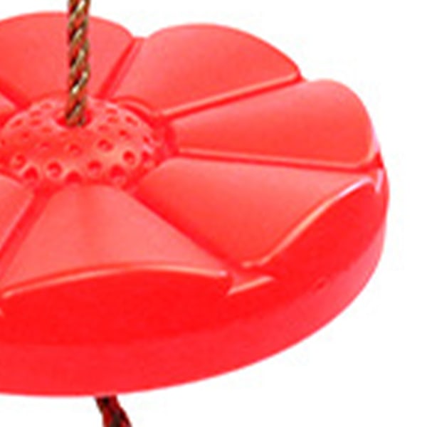 Heavy Duty Plast Disc Tree Swing med PE-rep för Barn Utomhuslekutrustning Röd