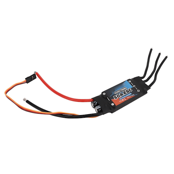 Harjaton sähköinen nopeudensäädin kaksisuuntainen musta 50A RC-auto ESC veneen vedenalaiselle potkurille