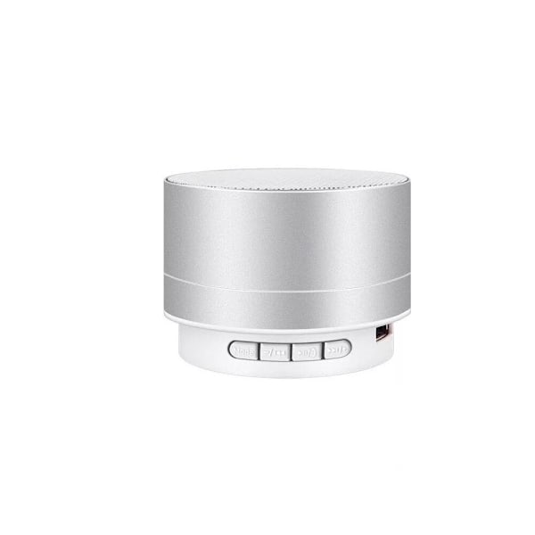 A10 Metall Bluetooth Høyttaler Mobiltelefon Datamaskin Notebook Subwoofer Mini Stålkanon Trådløst Kort Liten Høyttaler silver