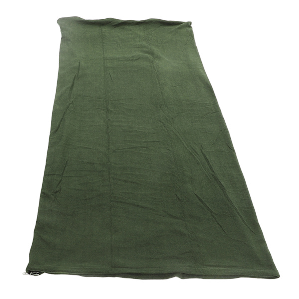 Fleece sovsäck Bärbar resevarm sovsäck för vuxna Utomhuscamping Vandring Klättring OD Grön
