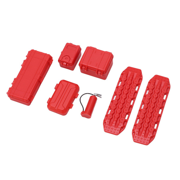 RC-auton simulointikoristesarja Simulointi Matkalaukku Työkalupakki Sammutin Escape Board -sarja 1/18 1/24 RC-autoille Punainen