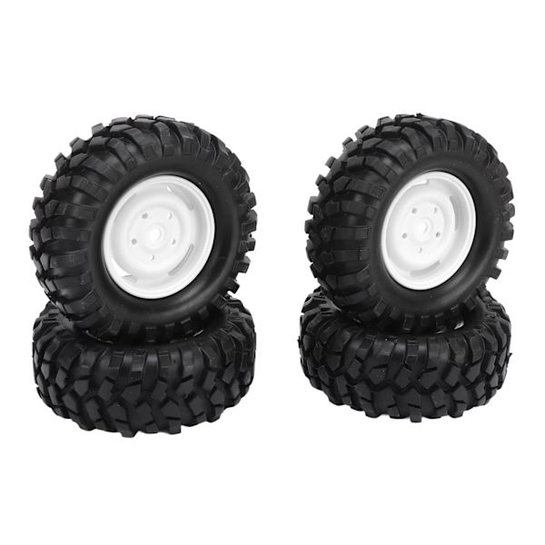 4kpl RC auton pyöränrenkaat Kumirenkaiden vaihto kiipeilyajoneuvoon maastoauto 96MM Halkaisija Valkoinen