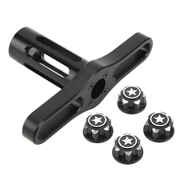 17 mm Hjul sexkantsmuttrar hylsa 17 mm sexkantsmuttrar Installationsverktygsnyckel med 17 mm kopplingsnavmutterlock för TRAXXAS 1/10 1/8 RC bil svart