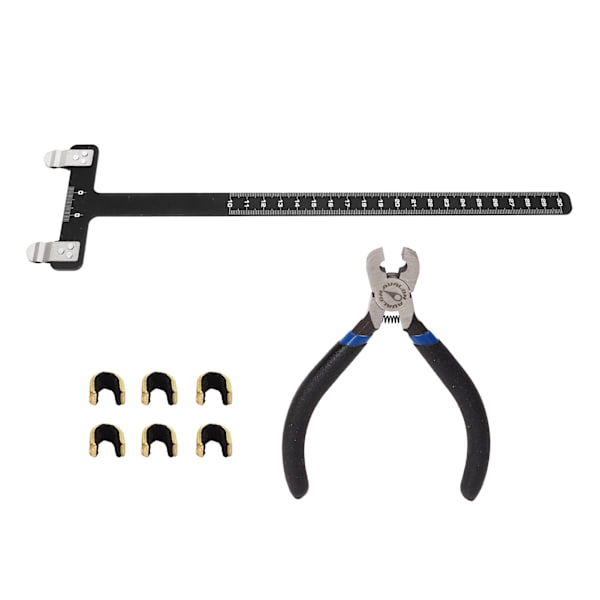 Buestreng Nockpunkter Tang Sett T Linjal Nockingsspenne Tangsett Bueskyting Compound Trisse Bue Turning Kit Svart