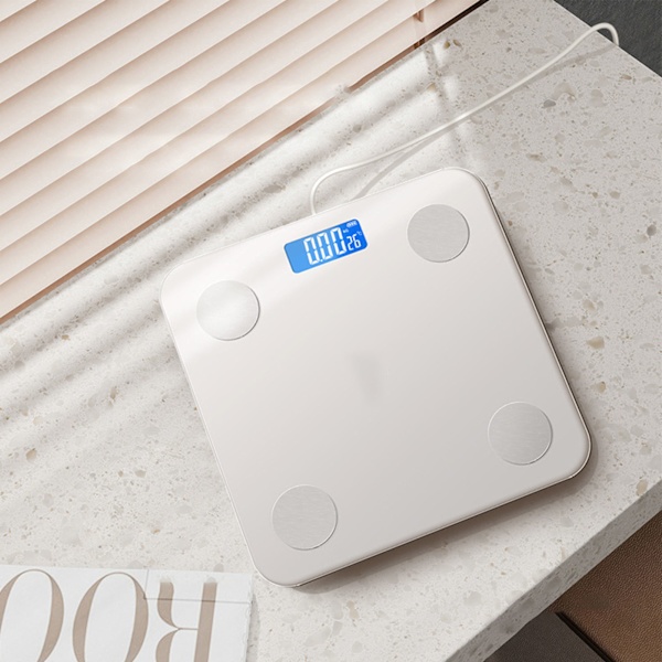 Digitaalinen kehonkoostumusvaaka Smart Bluetooth elektroninen paino- ja rasva-analyysivaaka miehille ja naisille Ladattava (sisäänrakennetulla akulla)